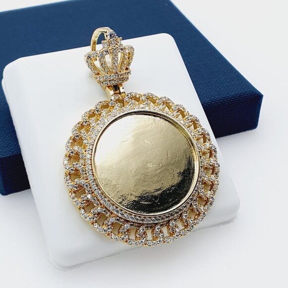 14K Gold Plated Cubic Zircon Pendant, EVBRS639 - Picture 3 of 9